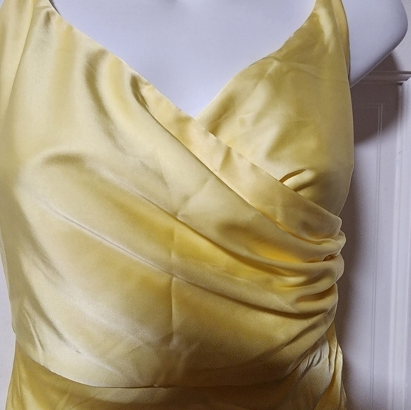 Fashion Nova Women’s Luxe Nights Satin Maxi Dress – Yellow Large - Picture 8 of 13